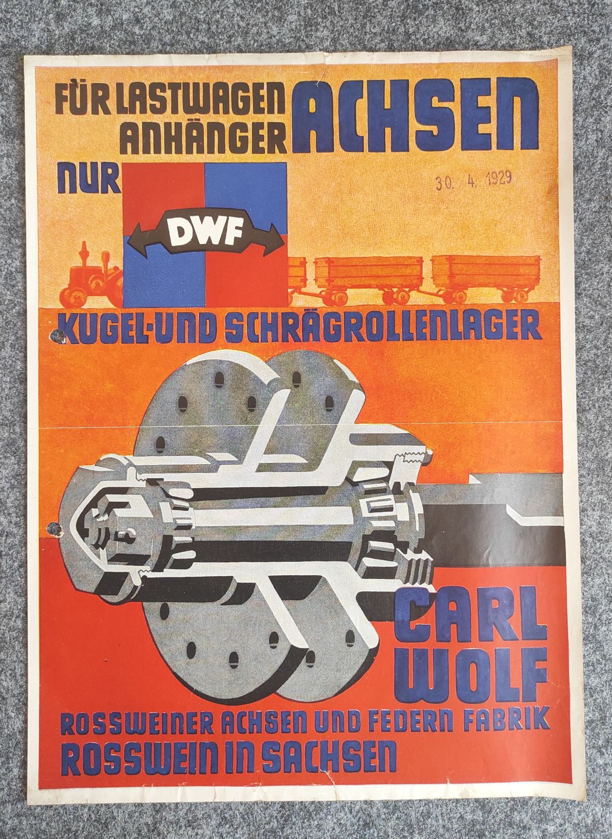 Prospekt 1929 DWF Carl Wolf Werbe Druck Fabrik Rosswein Sachsen Prospekt 1929 DWF Carl Wolf Werbe Druck Fabrik Rosswein Sachsen