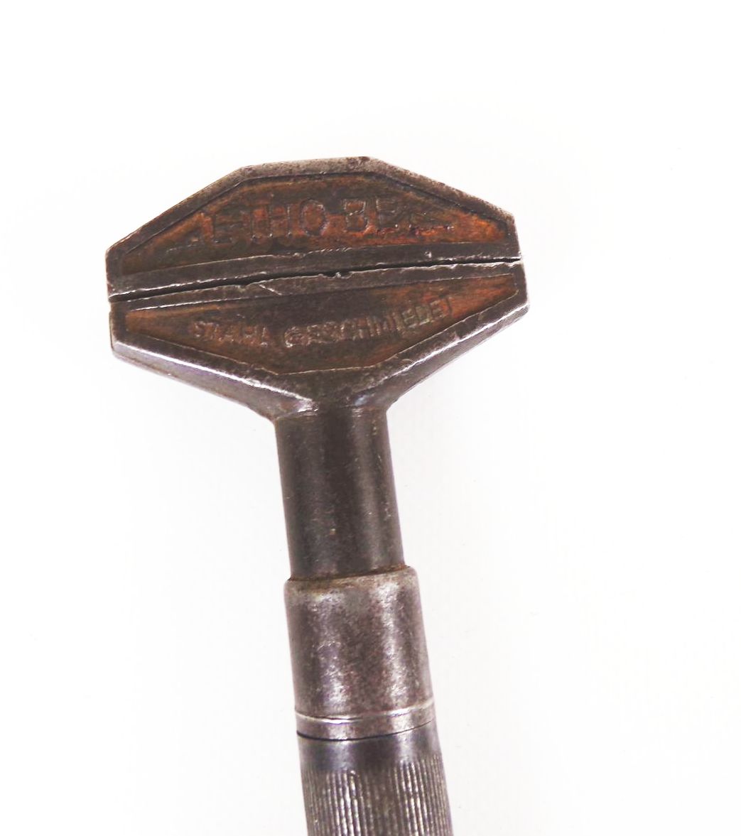 Alter Rollgabelschlüssel Schraubenschlüssel E THO BE Stahl geschmiedet 