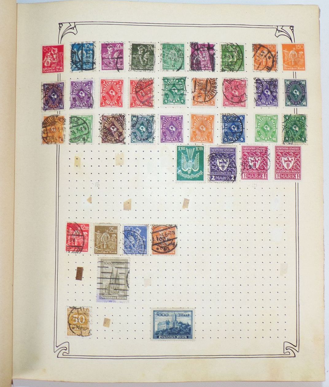 Schwaneberger Vordruck Alben Band 1 und 2 mit Briefmarken 