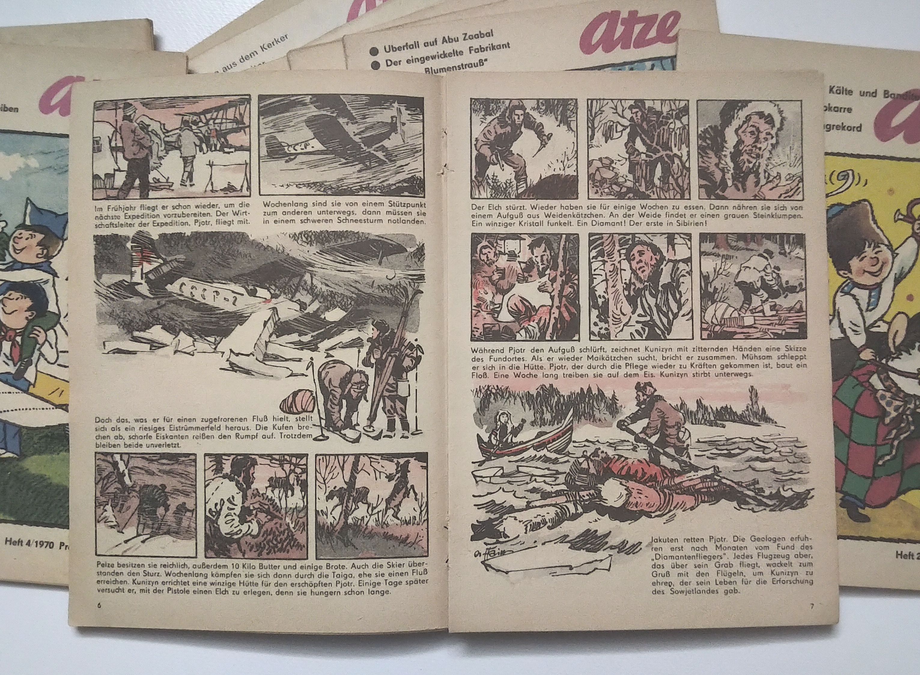 Atze Comic Jahrgang 12 Hefte Kinder DDR 1970
