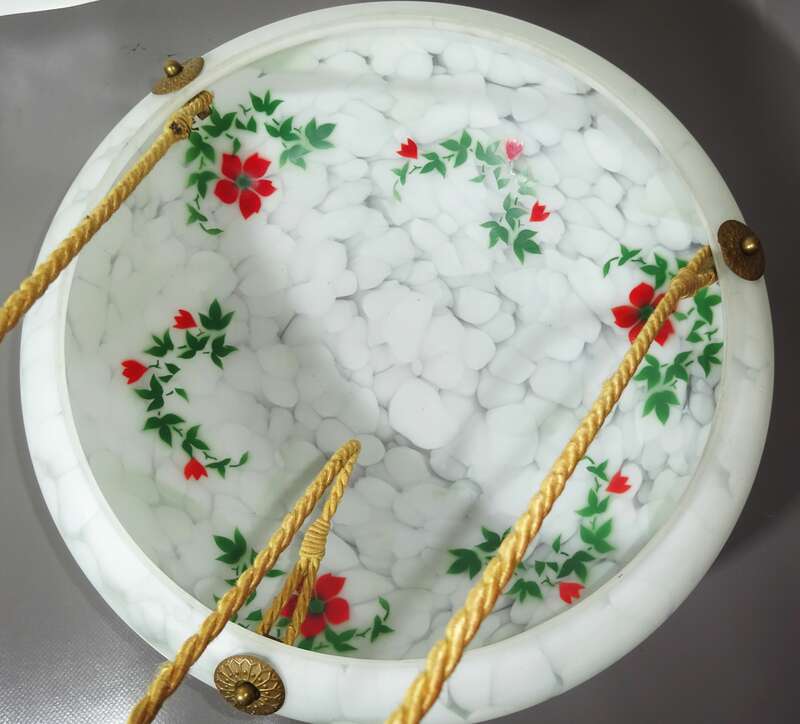 Schalenlampe Deckenlampe Marmor Optik 1920er 1930er Vintage Lampe Leuchte Wohnzimmer