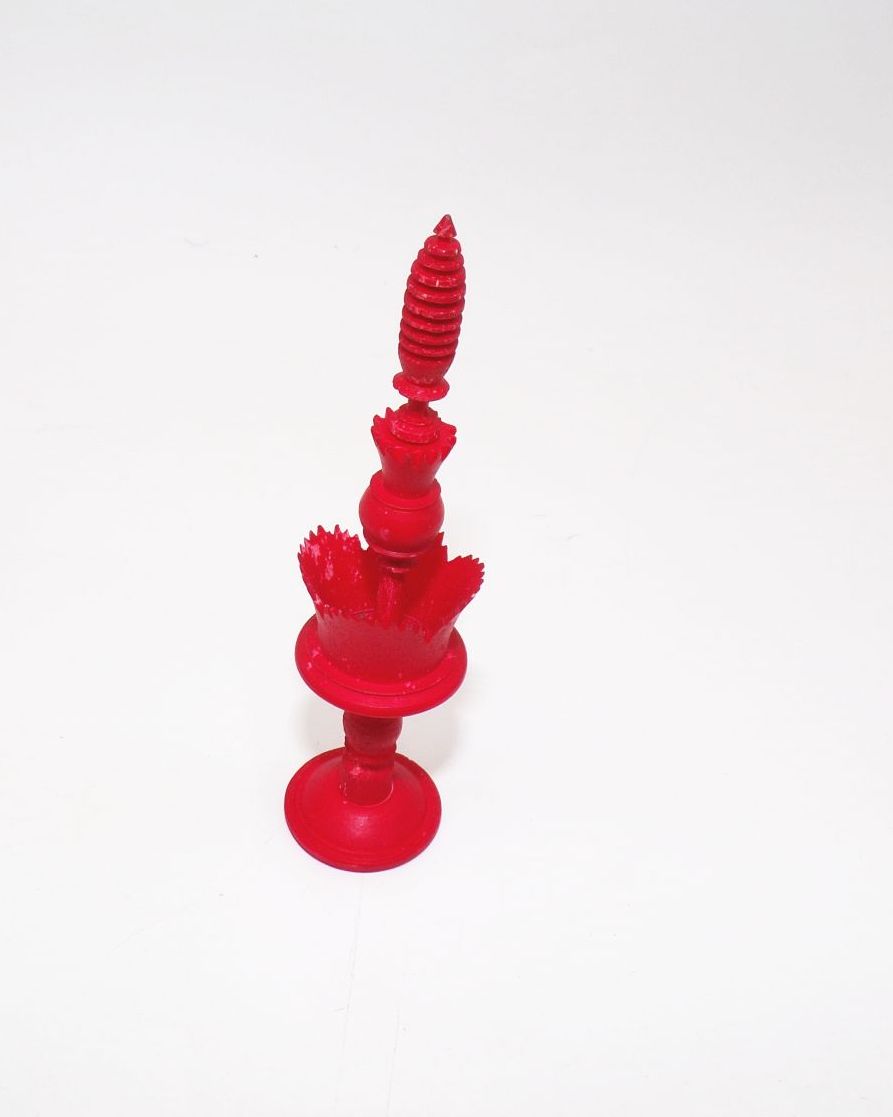 Alte Schachfiguren Weiss Rot Bein Deko Schach Figur Antik mit Holzbox Alte Schachfiguren Weiss Rot Bein Deko Schach Figur Antik mit Holzbox