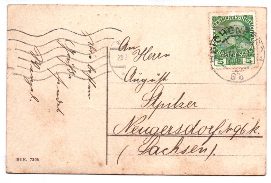 Ak zwei Kinder mit grossen Knallbonbon Neujahr 1912