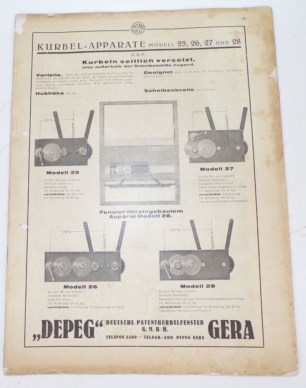 Deutsche Fahrzeug Technik 1926 Zeitschriften Automobil KFZ Oldtimer 