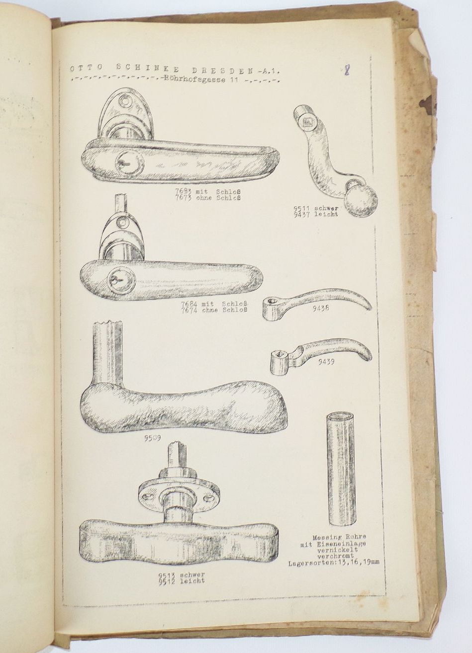 Musterbuch Otto Schinke Dresden Omnibus Beschläge Karosseriebeschläge 