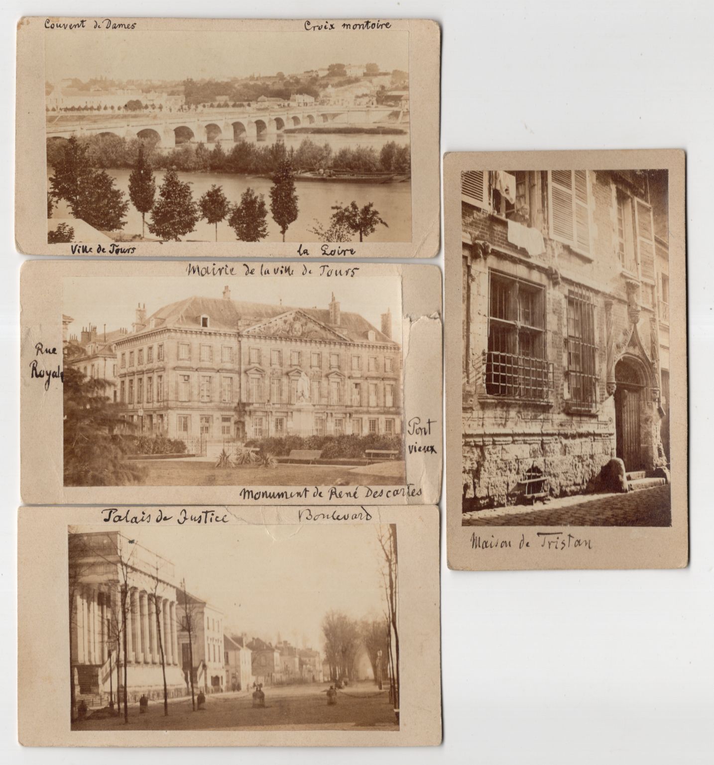 CDV Foto Tours Frankreich 4 Stück um 1880 Frankreich 