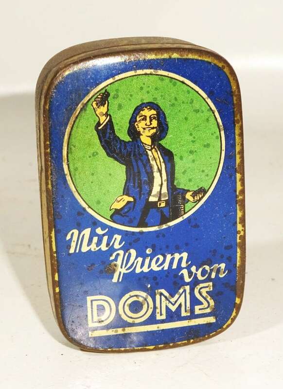 Alte Blechdose Nur Priem von Doms Kautabak Sammler Werbung