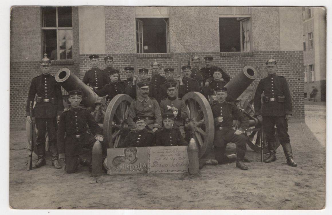 Foto Ak Soldaten Artillerie Kanonen Geschütze Posen Solatsch 1916 NR10081