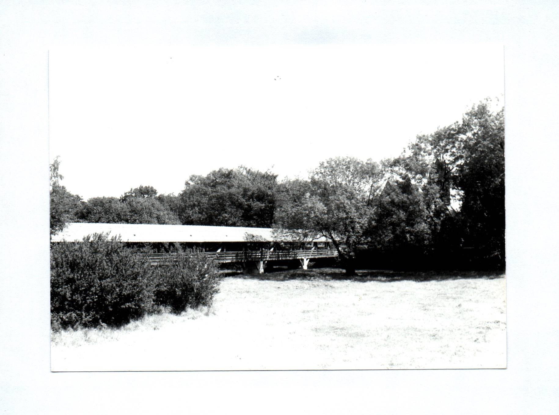 7x Foto München Obermenzing überdachte Holzbrücke 1966