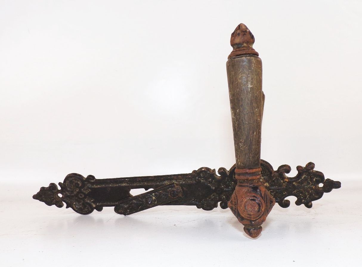 Alte Gründerzeit Türgarnitur Türklinke Antik Türbeschlag um 1880