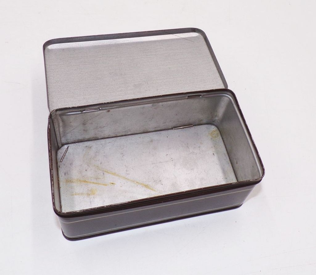 Alte Naumann Blechdose Braun Nähmaschinen Dose Box