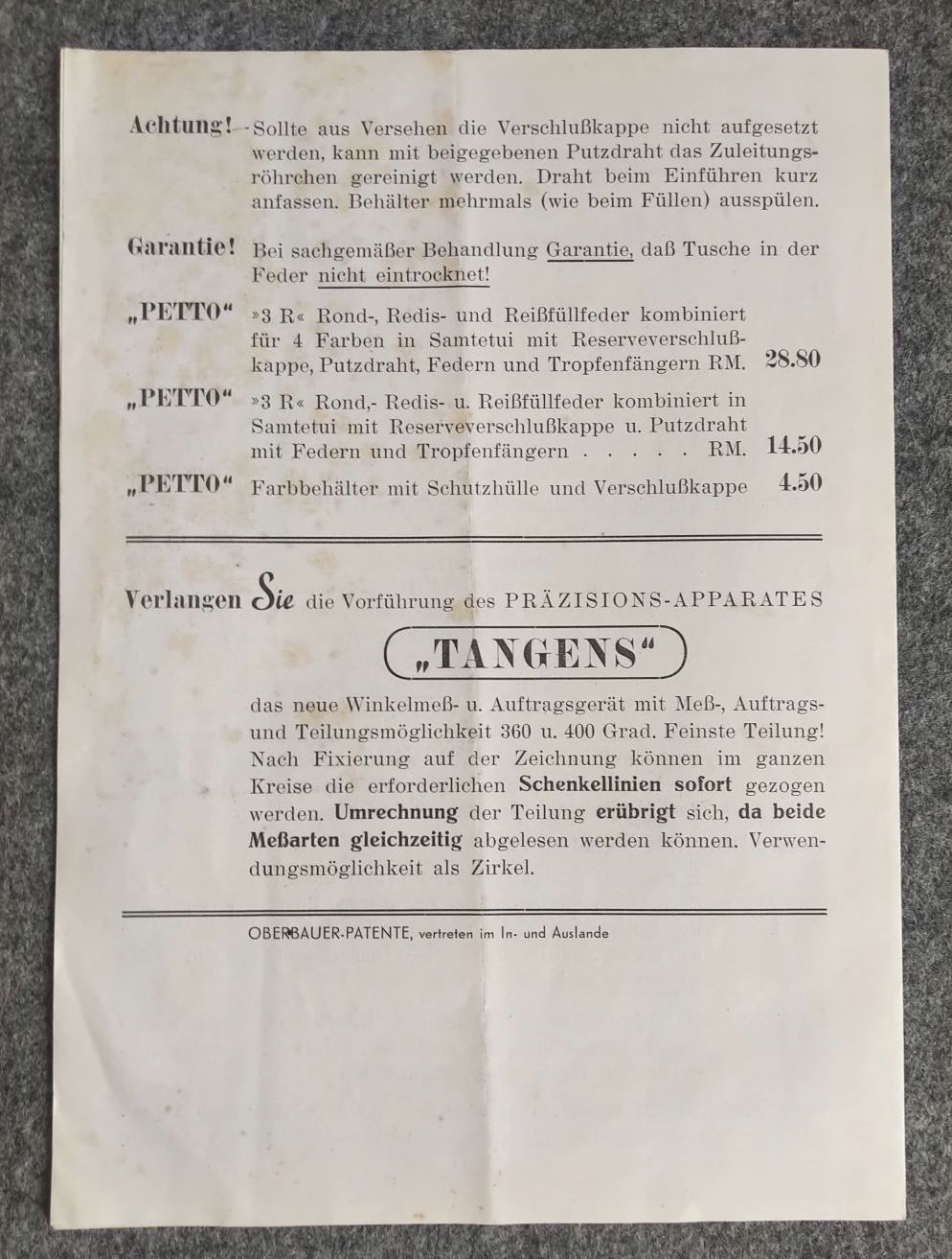 Prospekt Petto die kombinierte Mehrfarben Füllfeder Zeichner