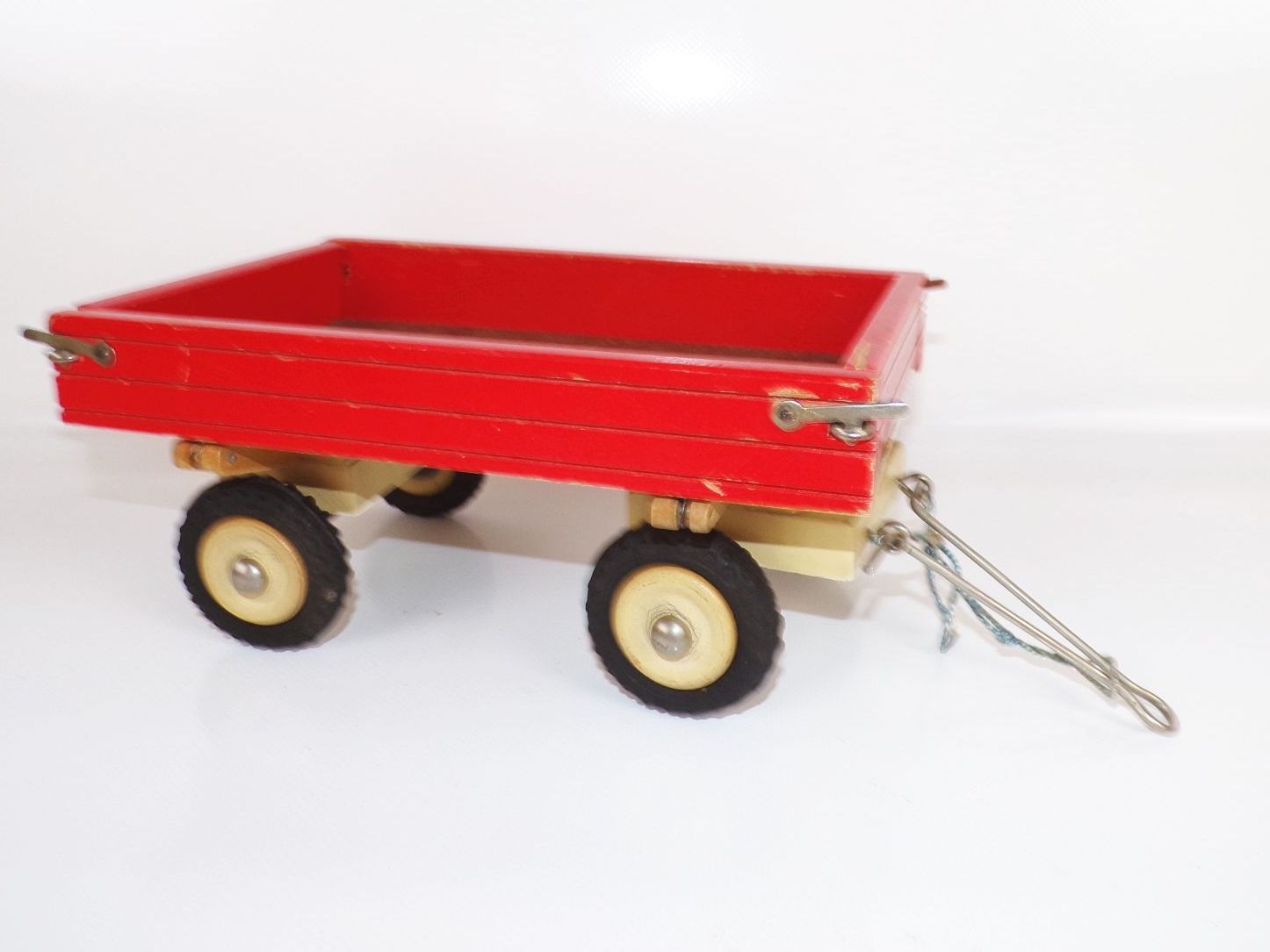 Pewesti Laster LKW mit Anhänger Rot DDR Holzspielzeug Pewesti Laster LKW mit Anhänger Rot DDR Holzspielzeug