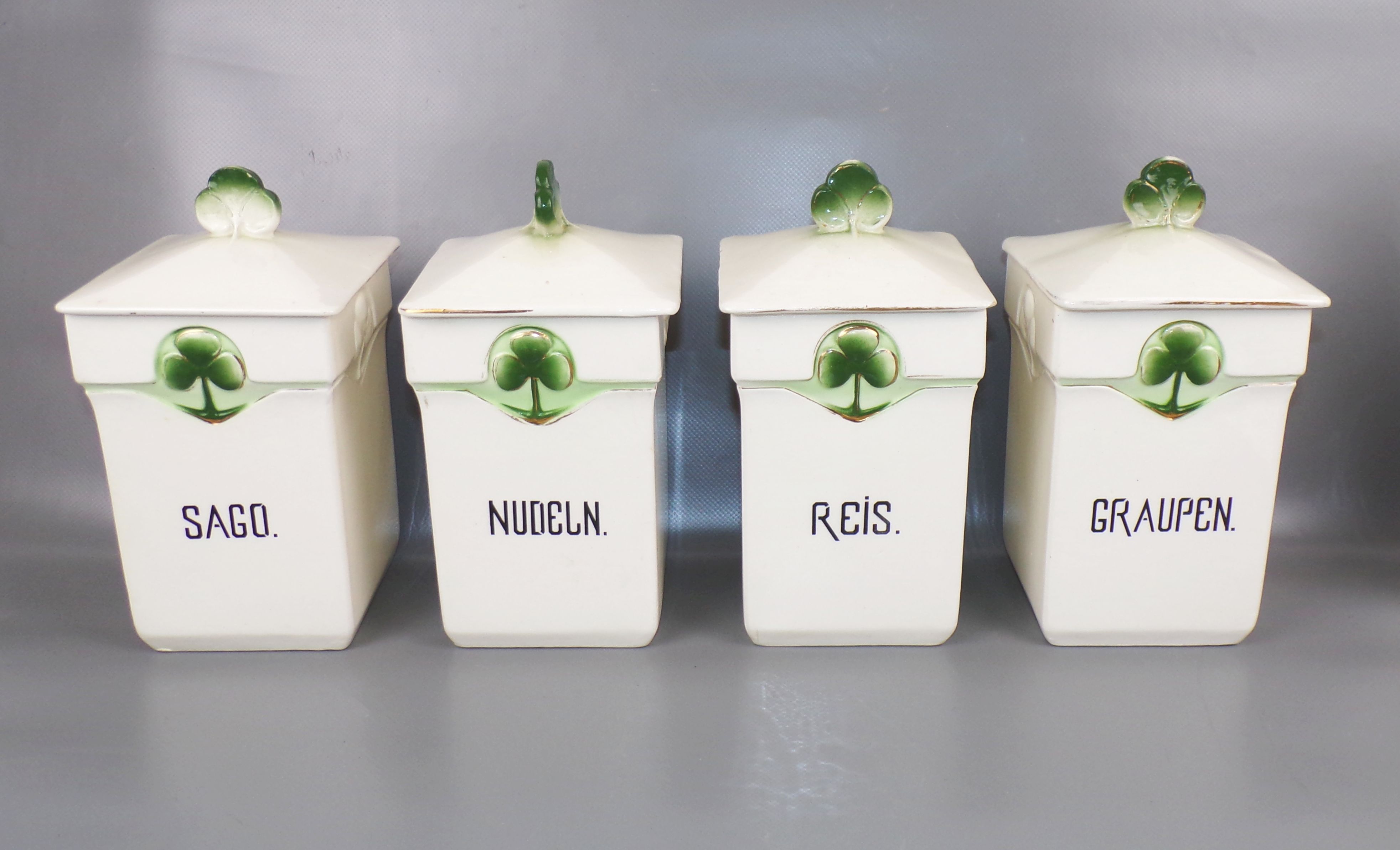 Jugendstil Gewürzdosen Set Trockenwaren Dose Rhein Porzellan Vorratsdosen