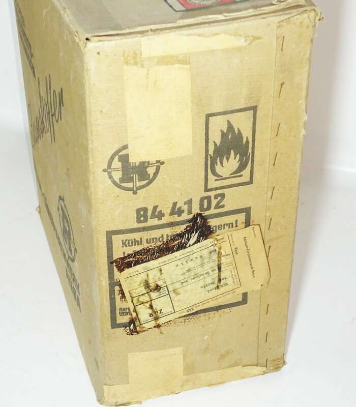 Alter Karton Streichhölzer Luxuskoffer Konsum Zündwarenwerk Riesa Inter Tank DDR