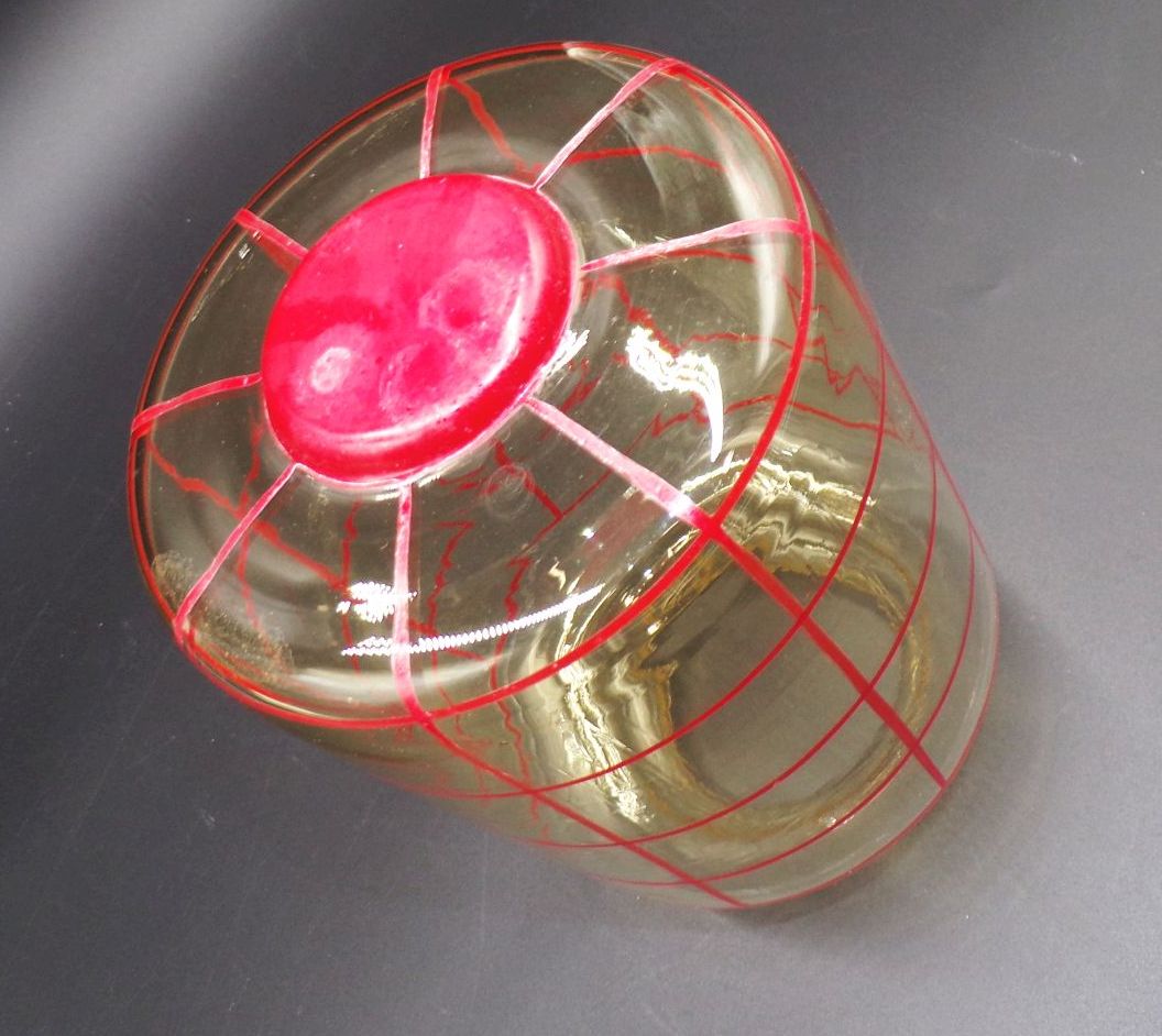 Alte Deckenlampe Liniertes Glas 40er 50er E27 Retro Look Alte Deckenlampe Liniertes Glas 40er 50er E27 Retro Look