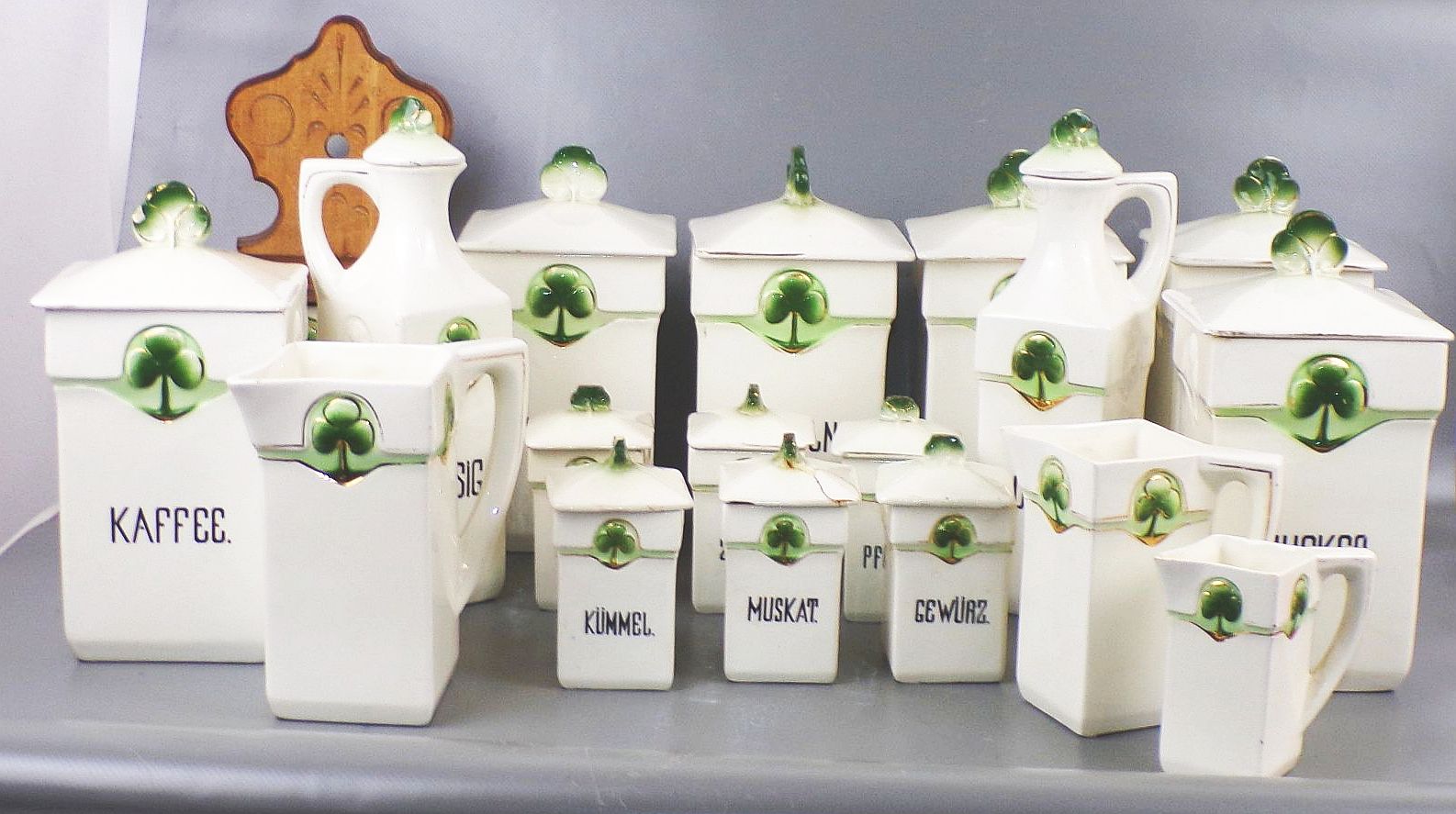 Jugendstil Gewürzdosen Set Trockenwaren Dose Rhein Porzellan Vorratsdosen