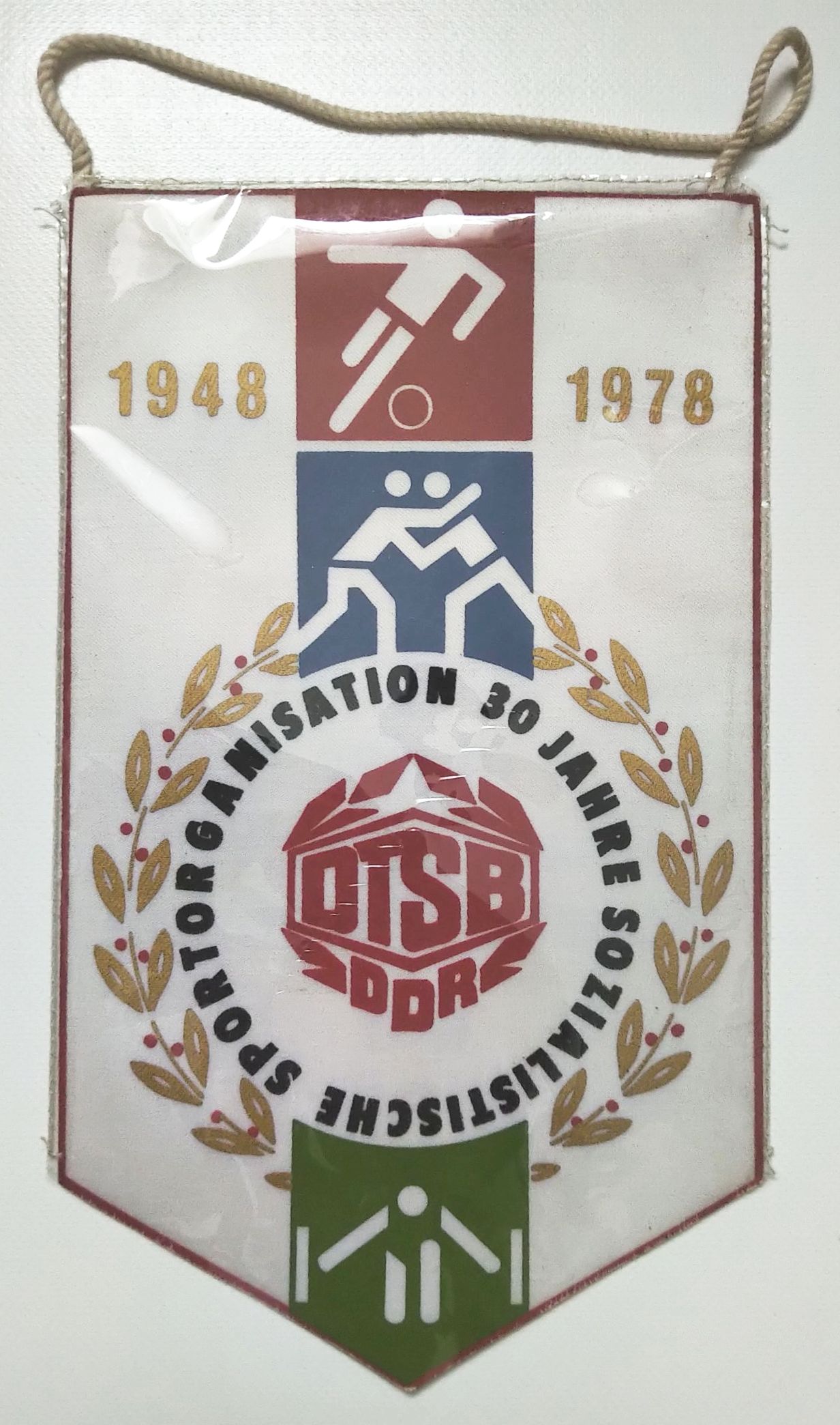 Wimpel sozialistische Sportorganisation DTSB DDR