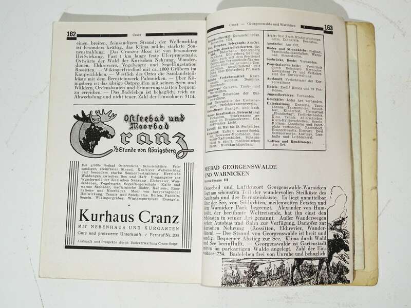 Ferien an der deutschen Ostsee 1936 Ostpreußen Landkarte