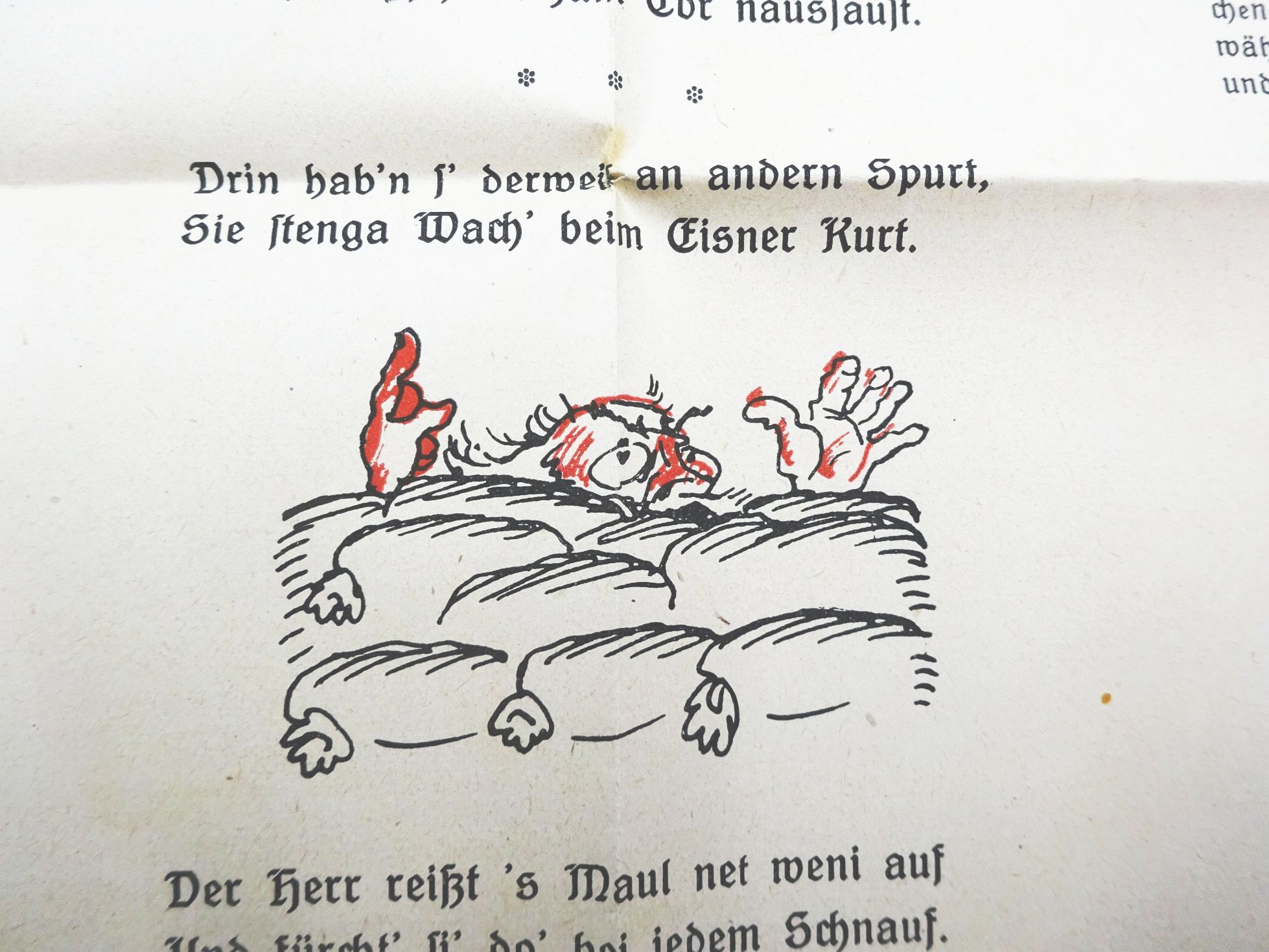 Alter Aushang Satire gegen Kurt Eisner Bayerische Volkspartei 1919 Räterepublik 