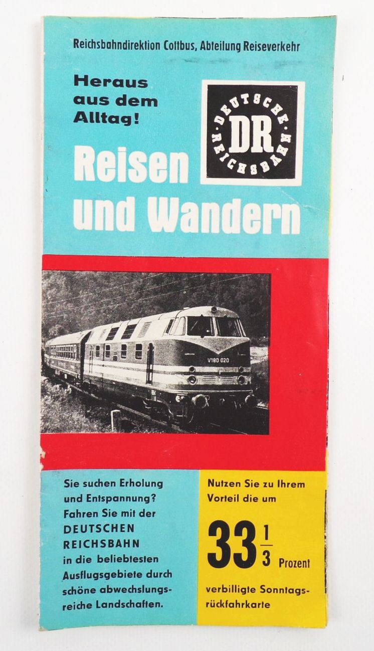 Prospekt Deutsche Reichsbahn Reisen und Wandern 1969 DDR