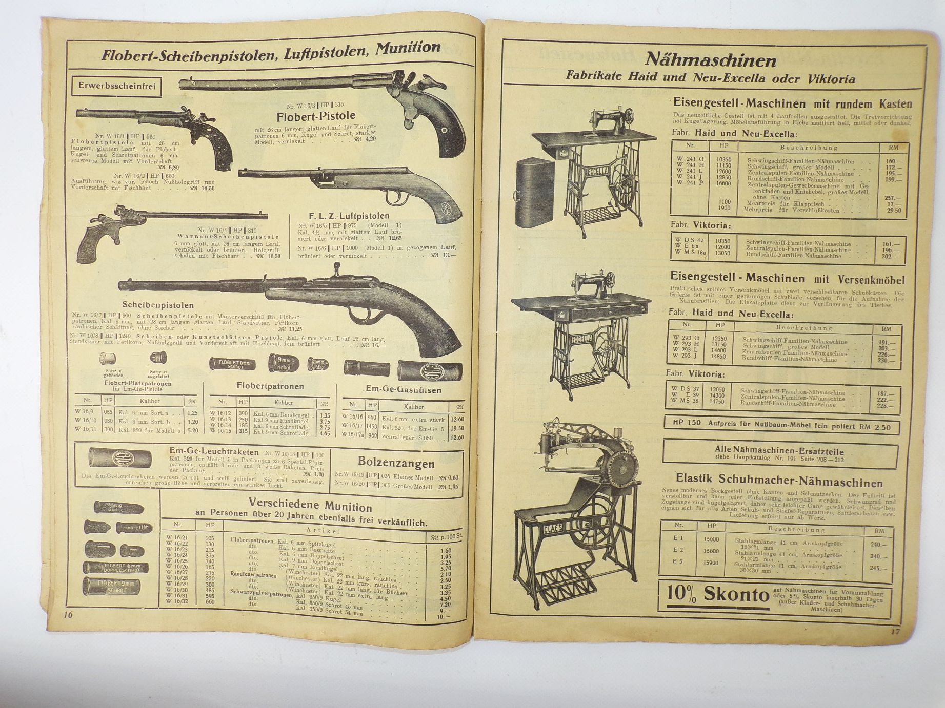 Bernhard Wedler Stettin Breslau Grammophon Gewehre Waffen 1937 Katalog
