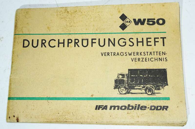 W50 Durchprüfungsheft Ifa mobile DDR 1986 