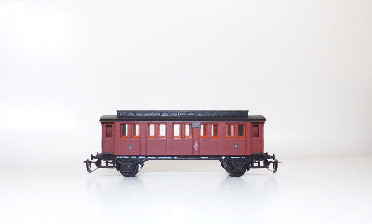 BTBB 3123 Personenwagen Braun 3 Klasse Preussisch Spur TT mit OVP