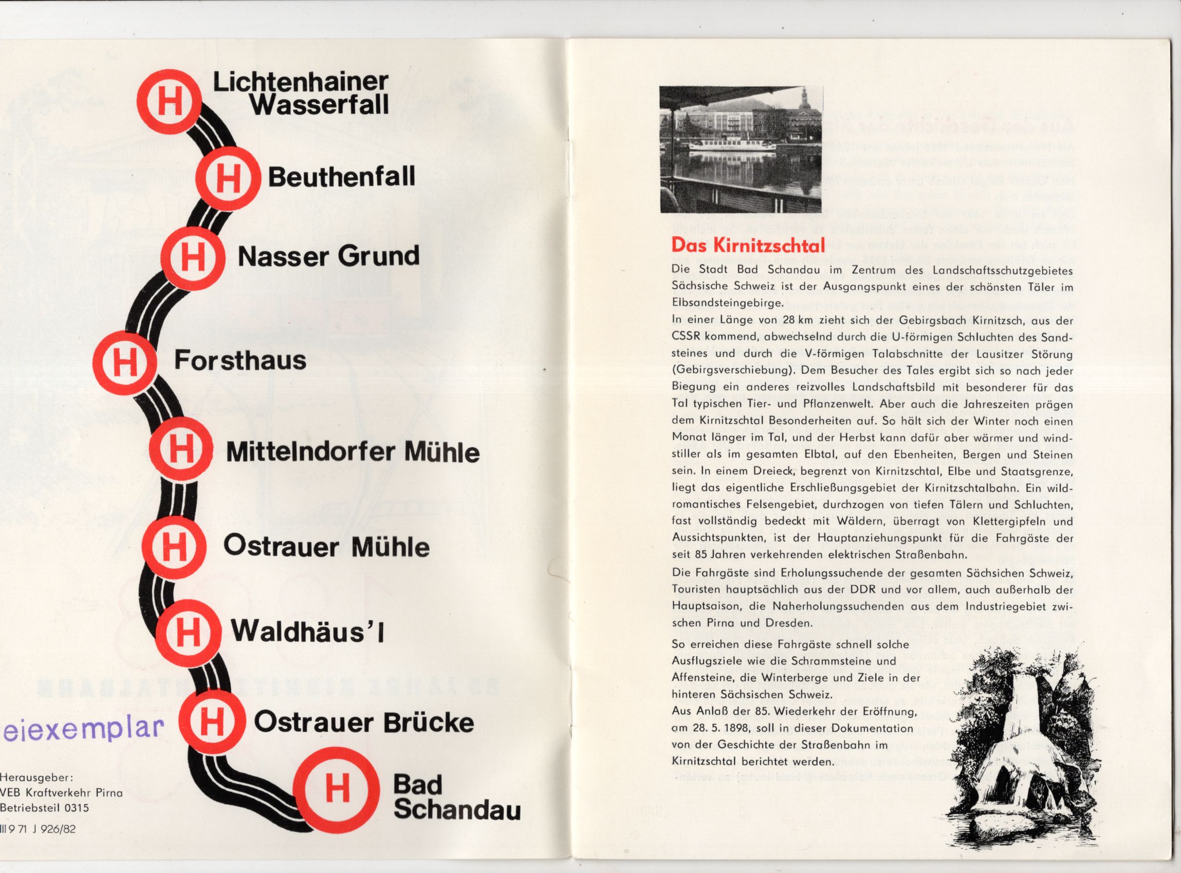85 Jahre Kirnitzschtalbahn 1898 bis 1983 