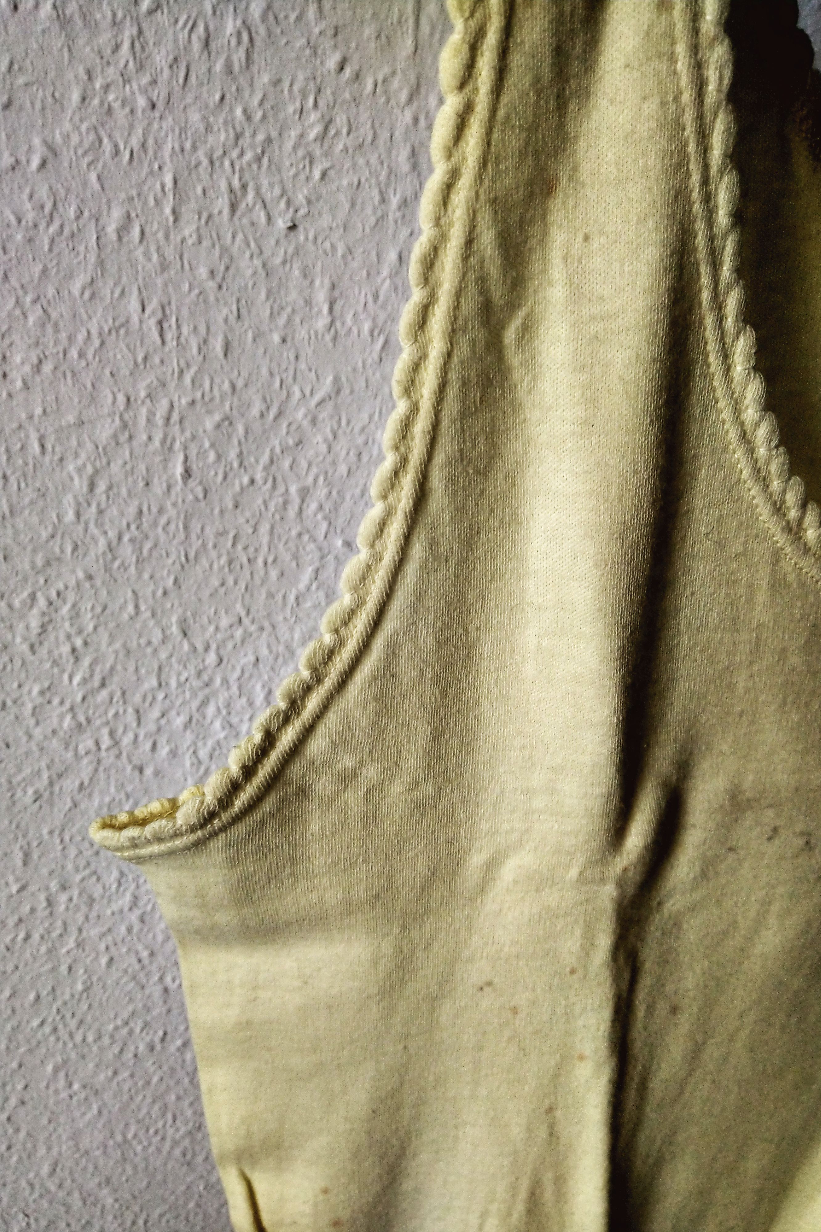 Vintage Damen Negligee Gelb Baumwoll Nachthemd Unterkleid