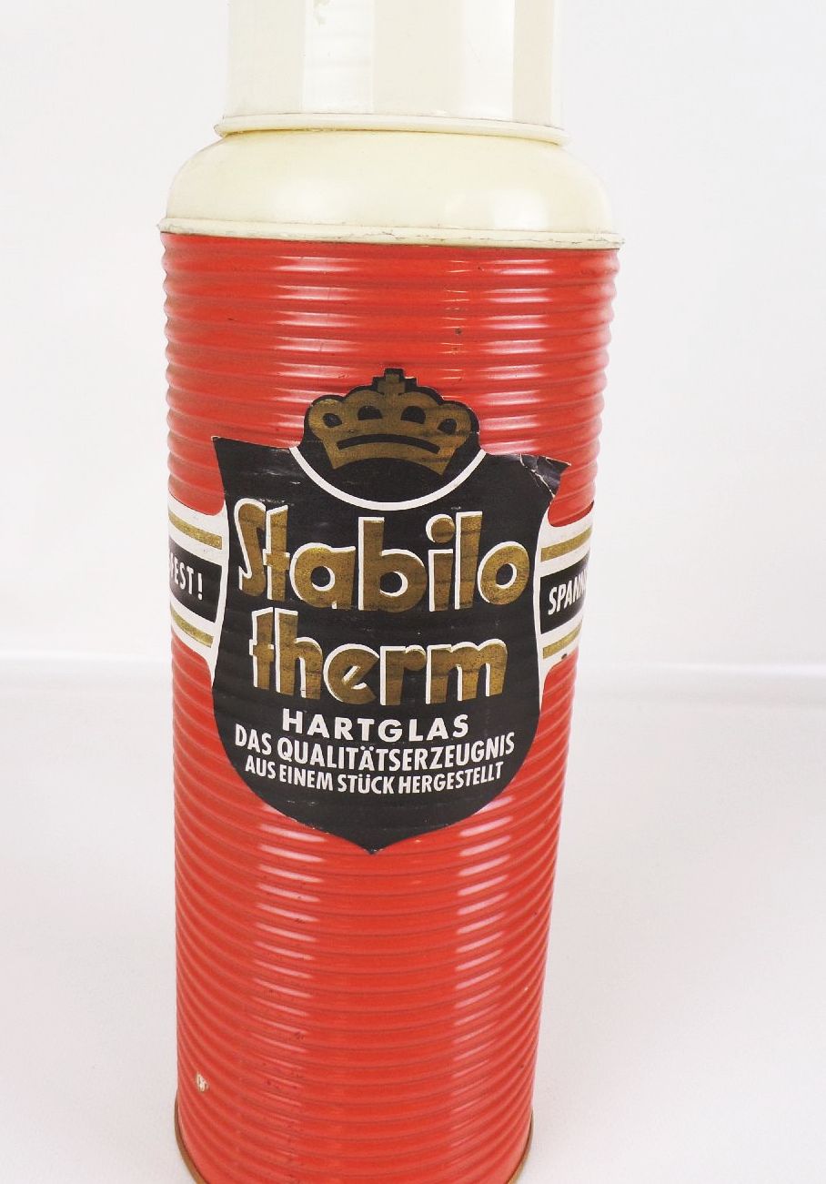 Alte Thermoskanne Stabilo Therm DDR Hartglas 50er 60 er Vintage 