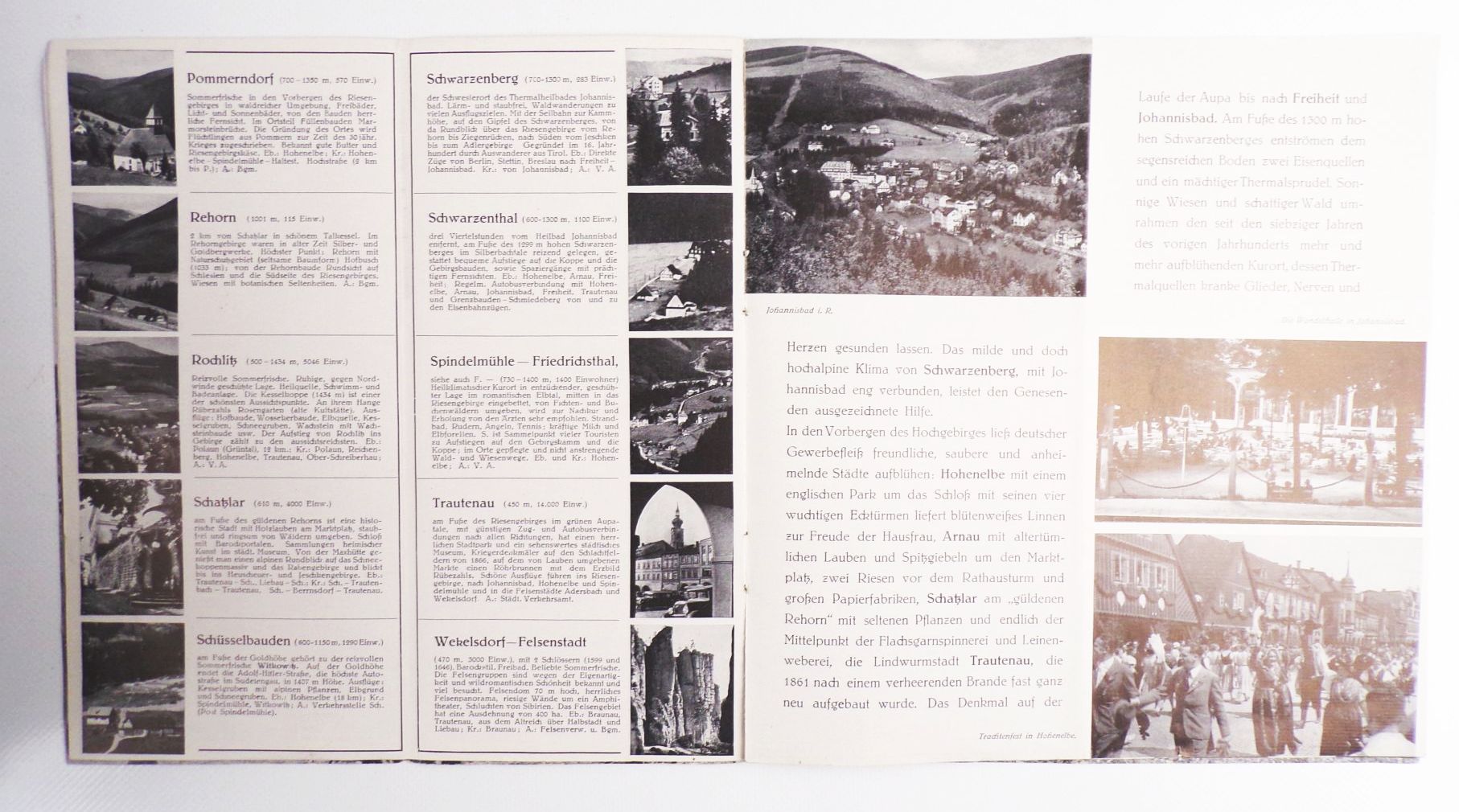 Sudetendeutsches Riesengebirge 1939 Reiseprospekt 