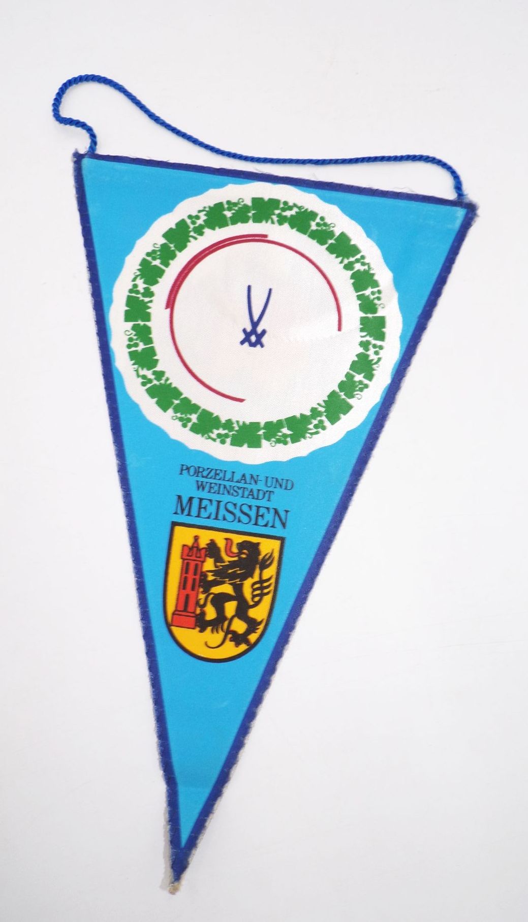 Alter Wimpel Meissen Porzellan und Weinstadt DDR 