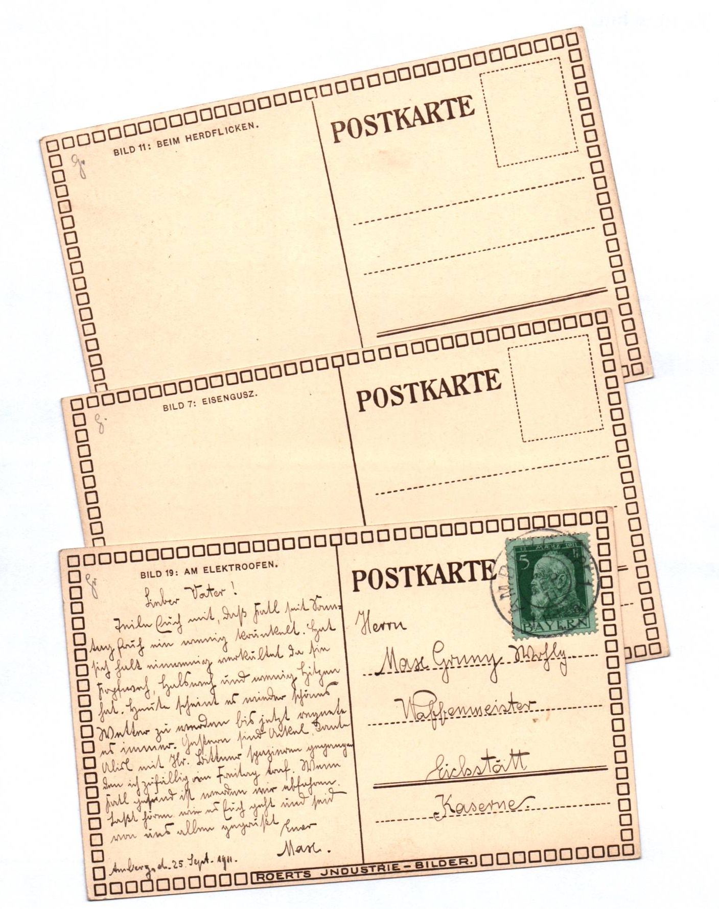 5 x Ak Industrie Stahlbau 1911 Eisengießerei Elektroofen Hochofen Ruhrpott