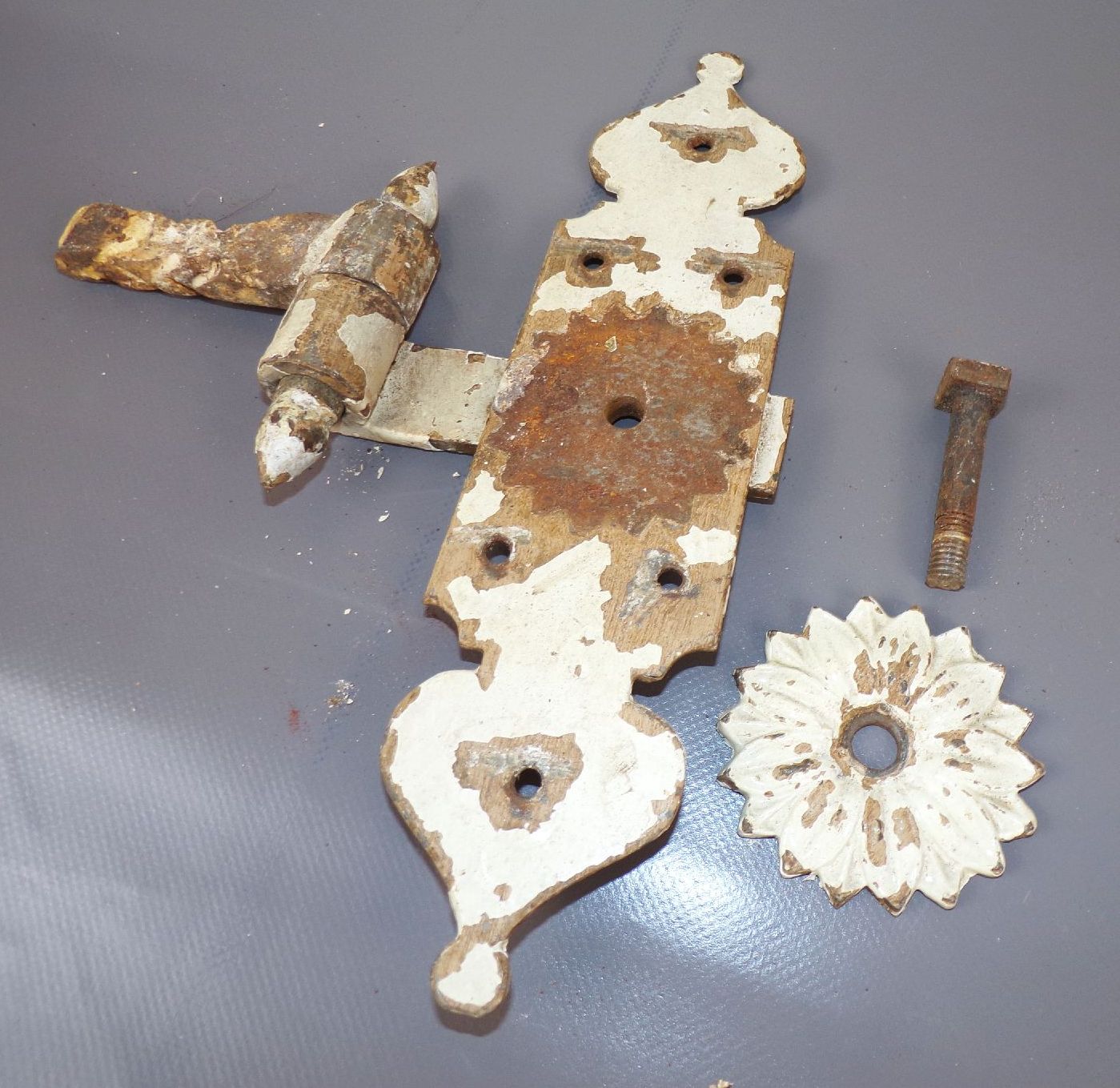 Alte Eisen Türbänder mit Türscharnier Rustikal Deko Türband