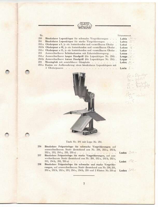 Reklame Prospekt Leitz Wetzlar Binokulare Lupen - Mikroskope 1926 !