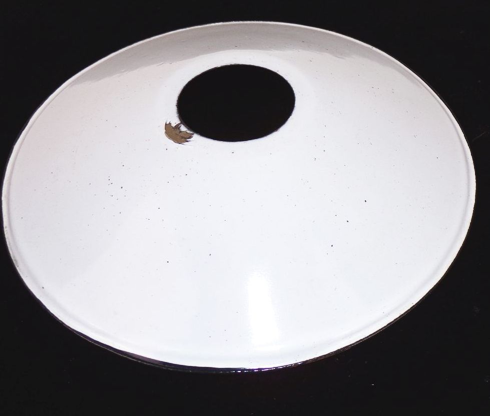 Vintage Emaille Lampenschirm Grün / Weiss ⌀ 25,5 cm Vintage Industrie Shabby Kopie