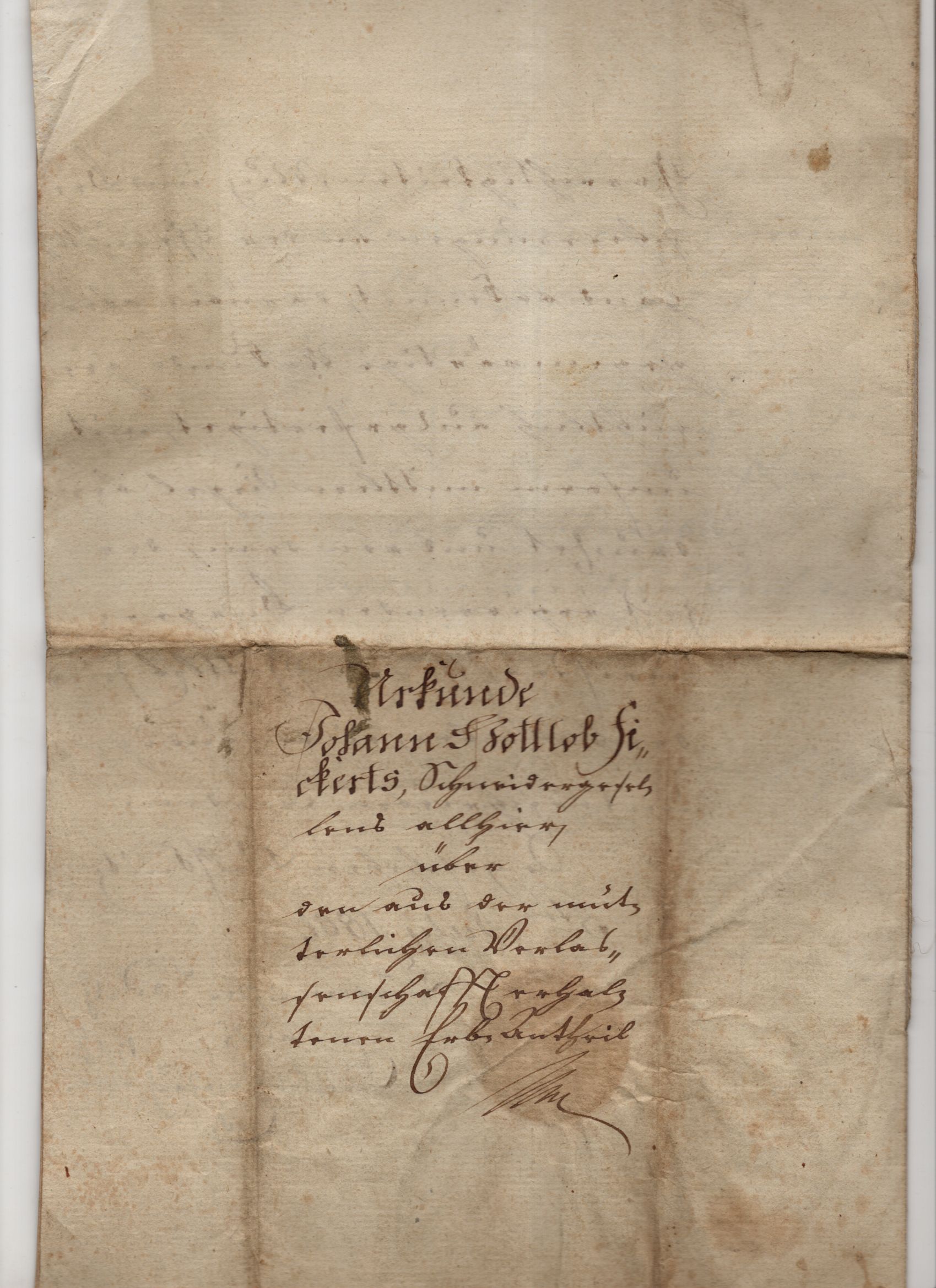 Handschriftlicher Vertrag 1801 Oelsnitz Schneidermeister 