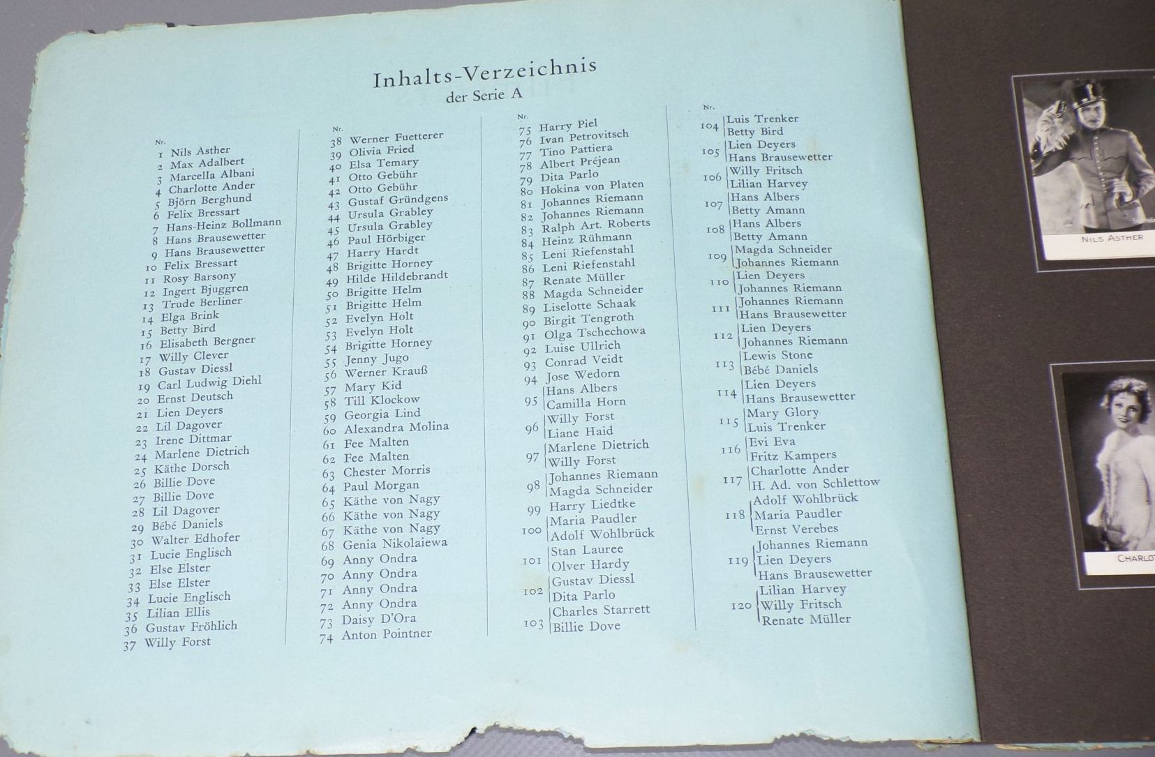 Filmstars im Leben und Spiel Sammelbilderalbum Persia Dresden 1930er 