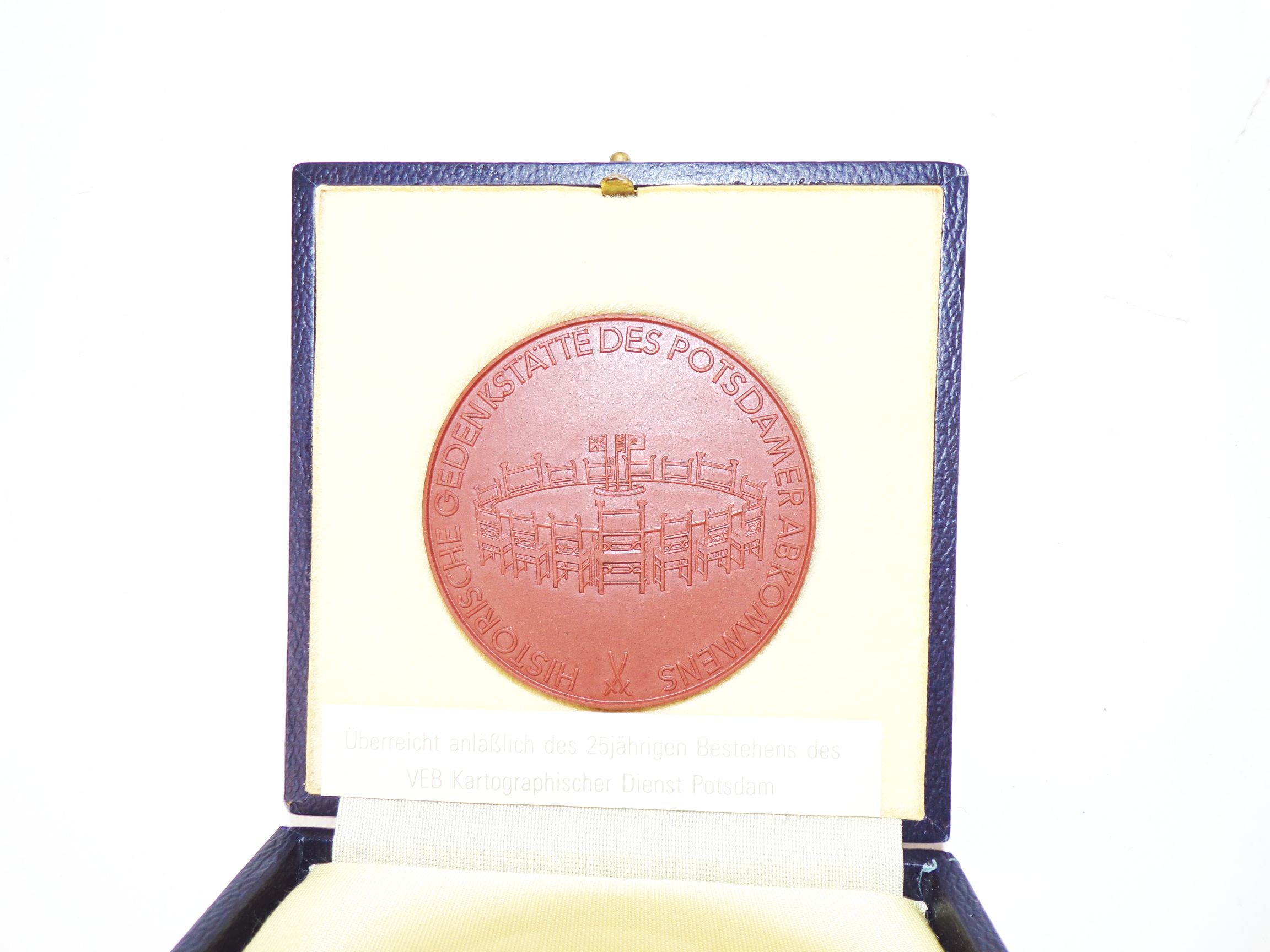 Meissen Plakette Historische Gedenkstätte Potsdam Abkommen Auszeichnung