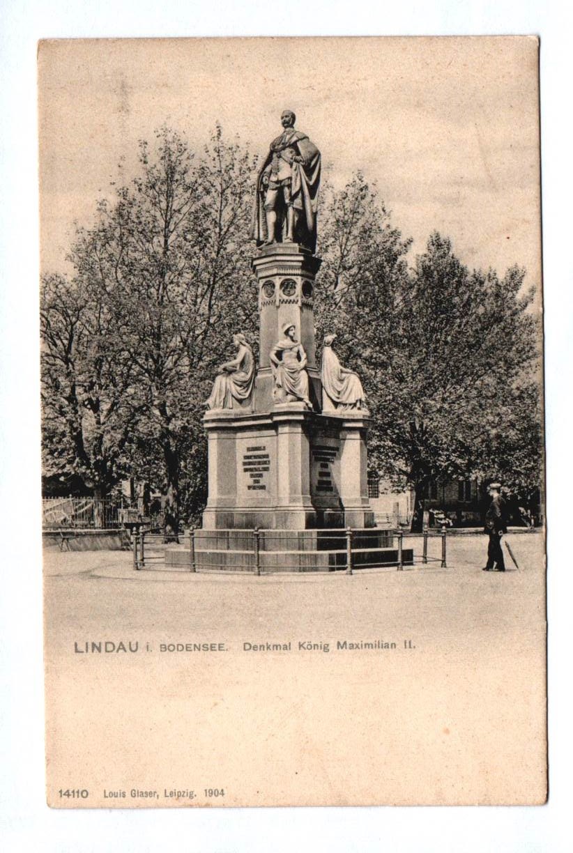 Ak Lindau am Bodensee Denkmal König Maximilian !! Bayern Ak Lindau am Bodensee Denkmal König Maximilian !! Bayern