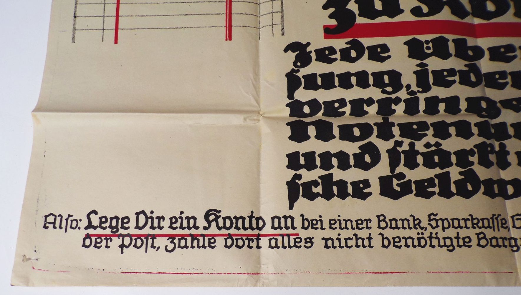 Plakat 1918 Sparkasse Bank Zahle bargeldlos Weylandt Berlin Louis Oppenheim