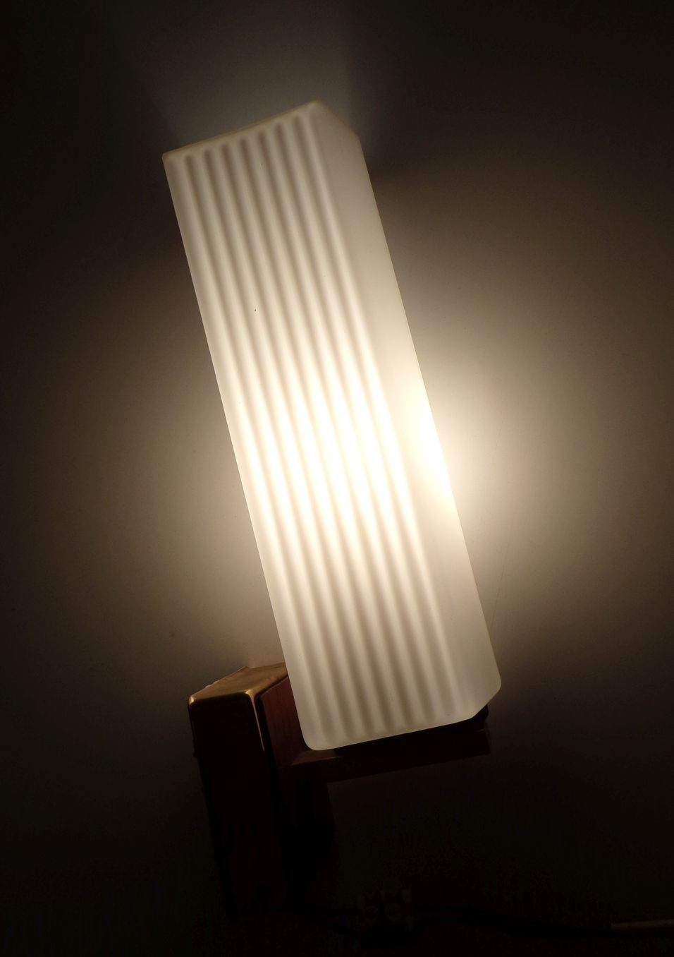 Wandleuchten 2 Stück DDR Wandlampe Weiß Gold E14 Vintage Art Deco 