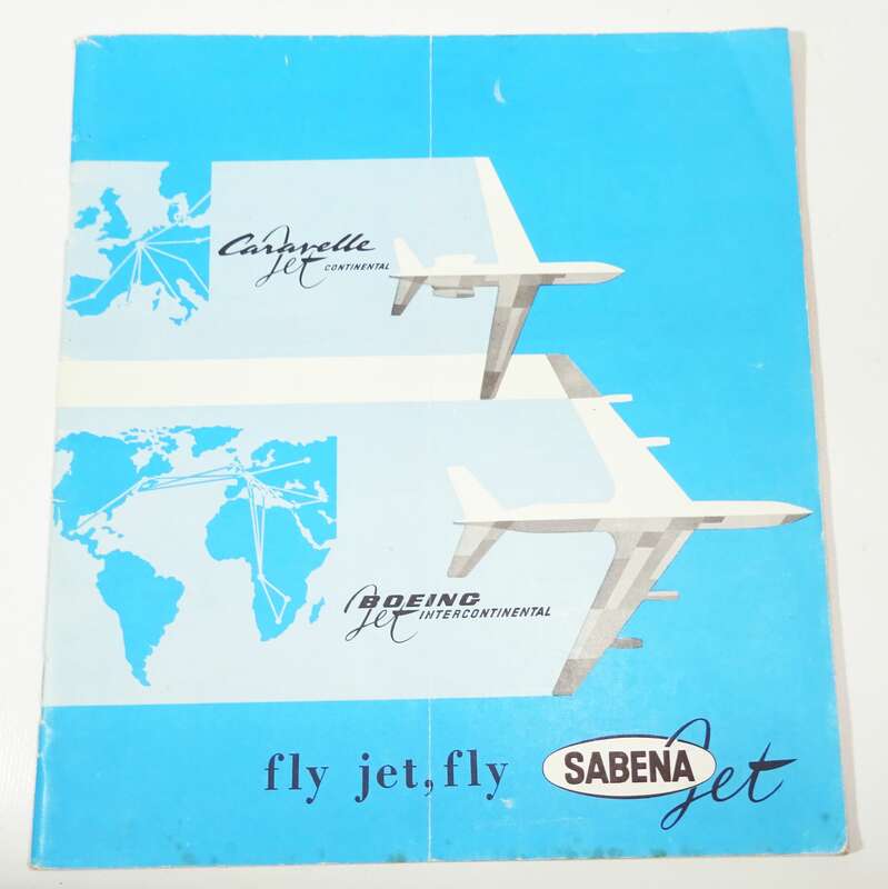 Sabena Jet Caravelle Jet Boeing Jet 1961 Flugplan