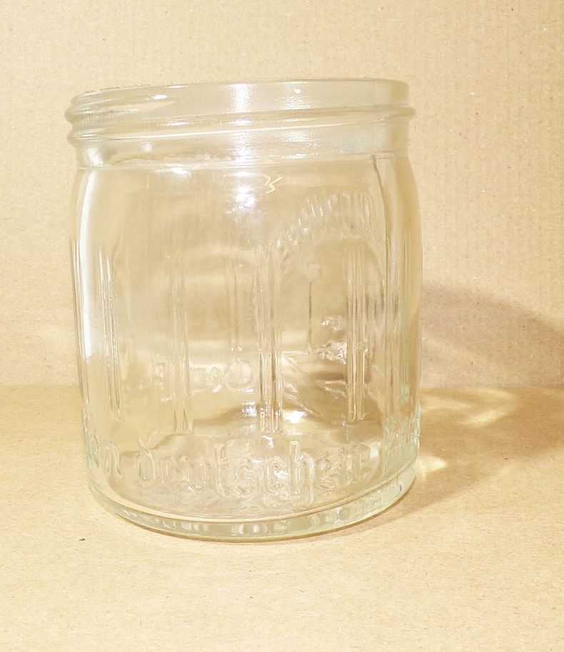 Altes Honig Glas Reichsfachgruppe Imker echter deutscher Honig 1930er Honigglas
