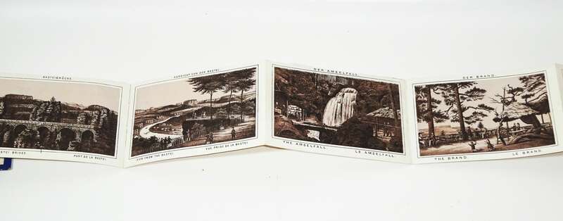 Leporello Sächsische Schweiz um 1890 Ansichten views Elbsandsteingebirge