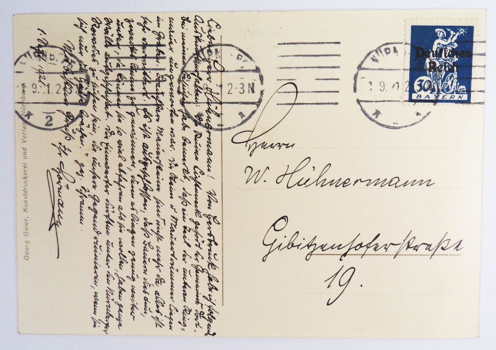 Ak Nürnberg Naturhistorische Gesellschaft Photographische Sektion 1921