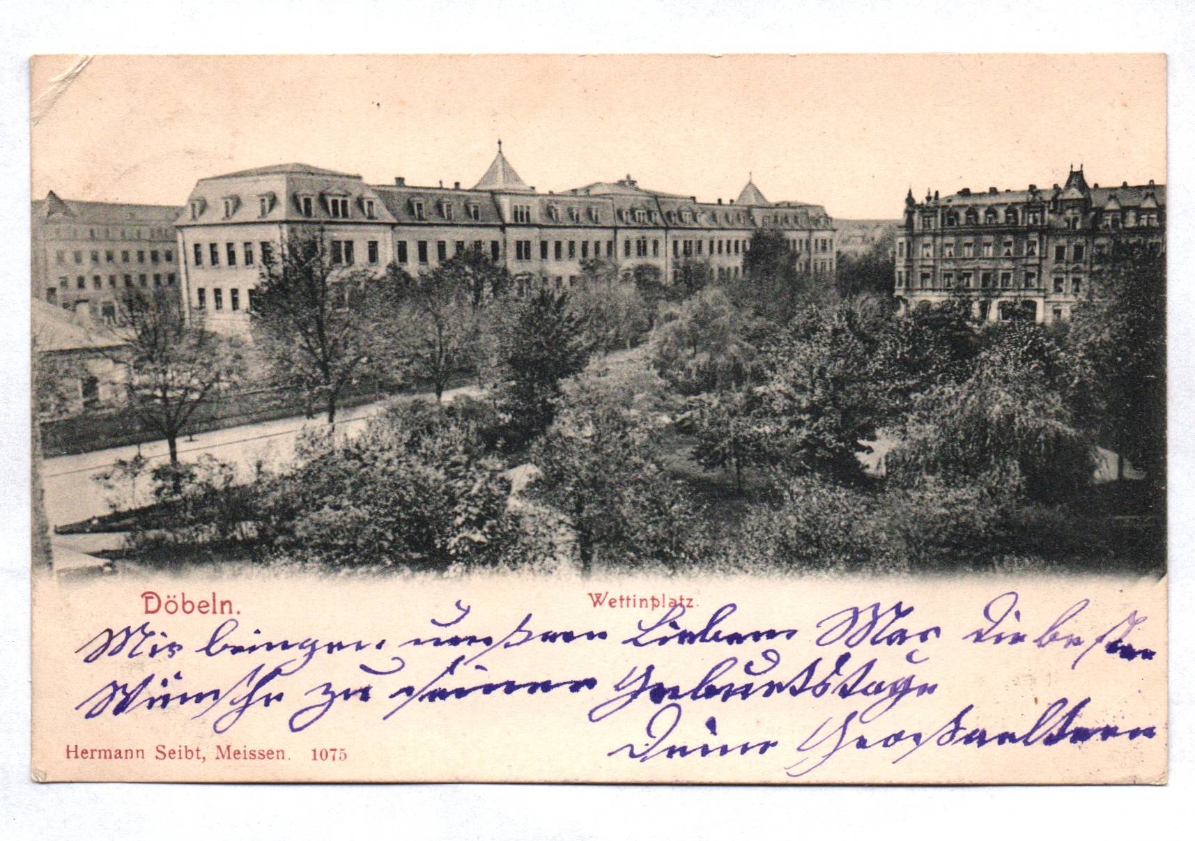 Litho Ak Döbeln Wettinplatz 1904