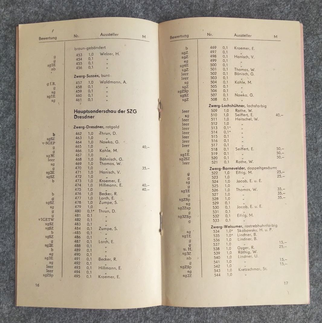 Heft DDR offene Rassegeflügel Schau 1984 in Weinböhla Heft DDR offene Rassegeflügel Schau 1984 in Weinböhla