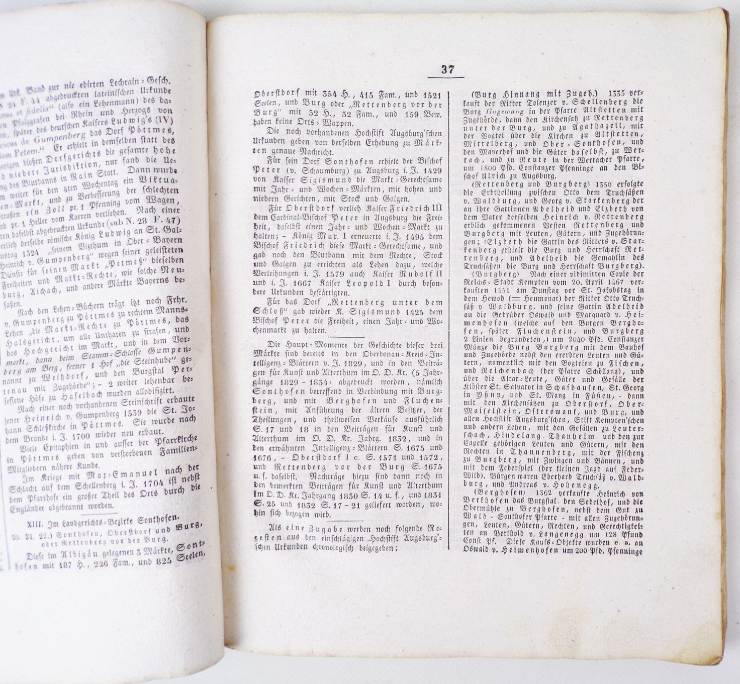 Die Wappen der Städte Märkte und Marktberechtigten Orte Oberdonau Kreis 1834 